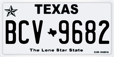 TX license plate BCV9682