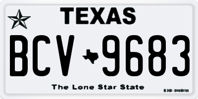 TX license plate BCV9683