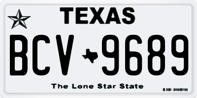 TX license plate BCV9689