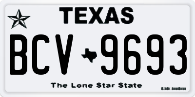 TX license plate BCV9693