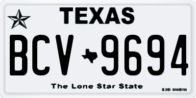 TX license plate BCV9694