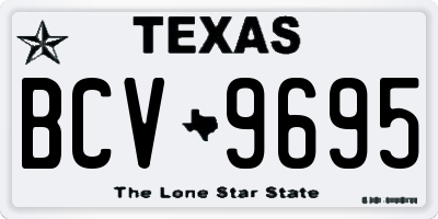 TX license plate BCV9695