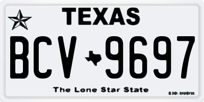 TX license plate BCV9697