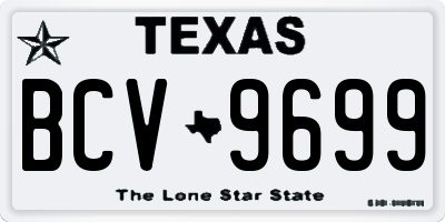 TX license plate BCV9699