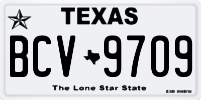 TX license plate BCV9709