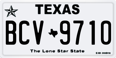 TX license plate BCV9710