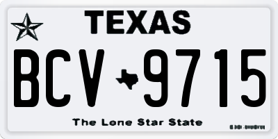 TX license plate BCV9715