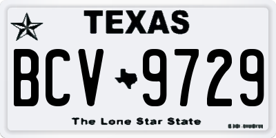 TX license plate BCV9729