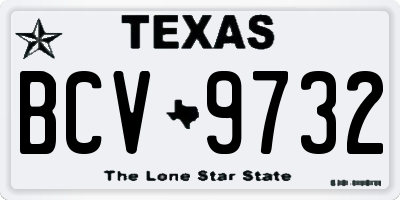 TX license plate BCV9732