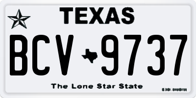 TX license plate BCV9737