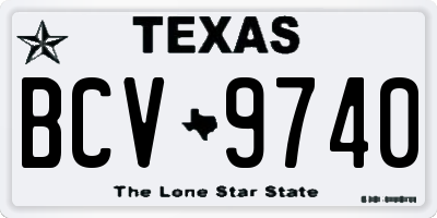 TX license plate BCV9740