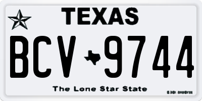 TX license plate BCV9744