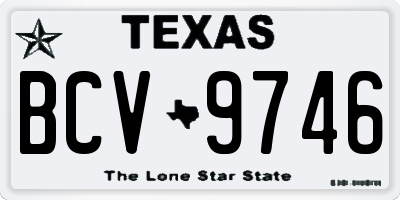 TX license plate BCV9746