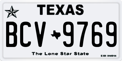 TX license plate BCV9769