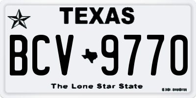 TX license plate BCV9770