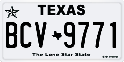 TX license plate BCV9771