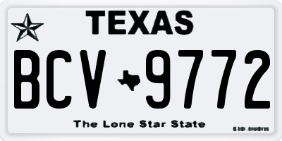 TX license plate BCV9772