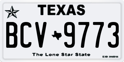 TX license plate BCV9773