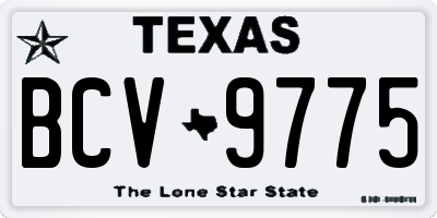 TX license plate BCV9775