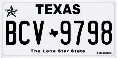 TX license plate BCV9798