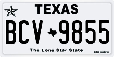 TX license plate BCV9855