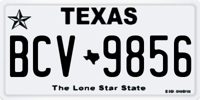 TX license plate BCV9856