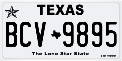 TX license plate BCV9895