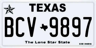 TX license plate BCV9897