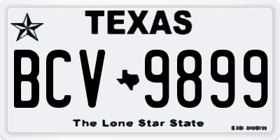 TX license plate BCV9899