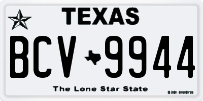 TX license plate BCV9944