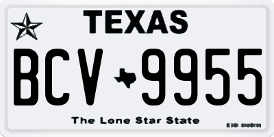 TX license plate BCV9955