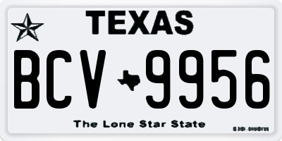 TX license plate BCV9956
