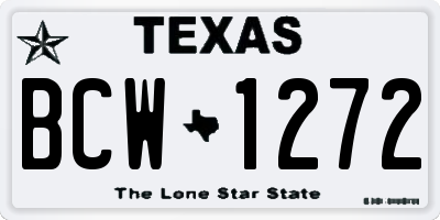 TX license plate BCW1272
