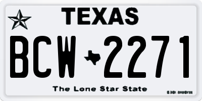 TX license plate BCW2271