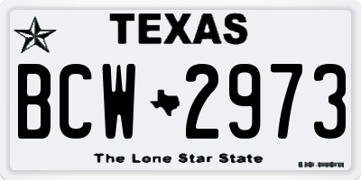 TX license plate BCW2973