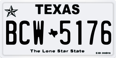 TX license plate BCW5176