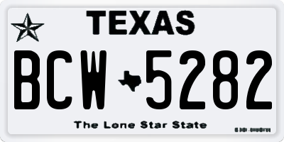 TX license plate BCW5282