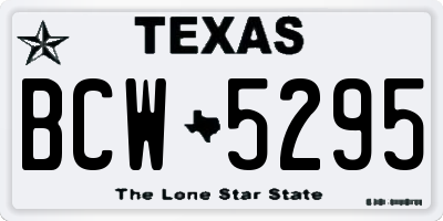 TX license plate BCW5295