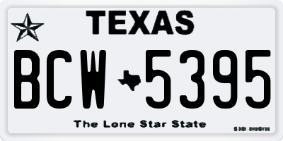 TX license plate BCW5395