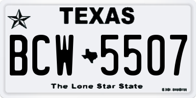 TX license plate BCW5507