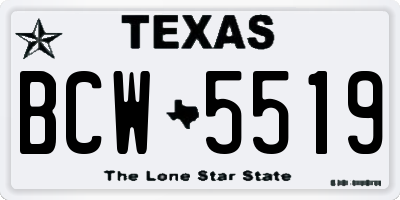 TX license plate BCW5519