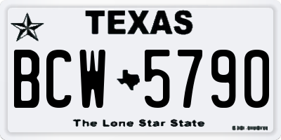 TX license plate BCW5790