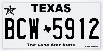 TX license plate BCW5912