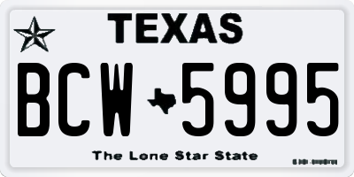 TX license plate BCW5995