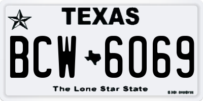 TX license plate BCW6069