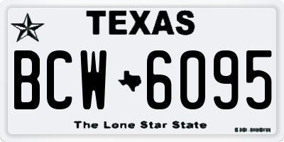 TX license plate BCW6095
