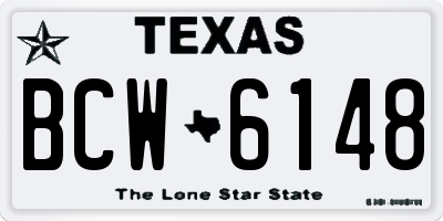 TX license plate BCW6148