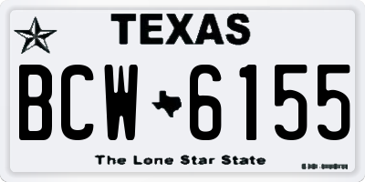 TX license plate BCW6155