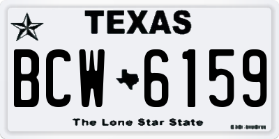 TX license plate BCW6159