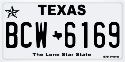 TX license plate BCW6169